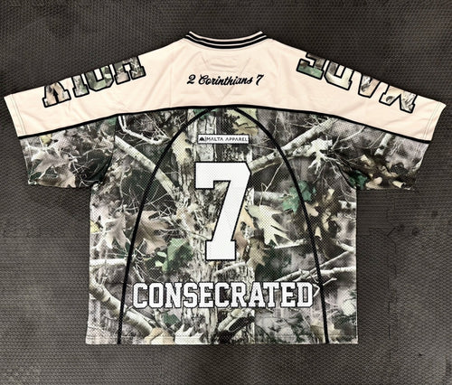 CONSECRATED Jersey - Cream/Woodland Camo (Oversized Fit)